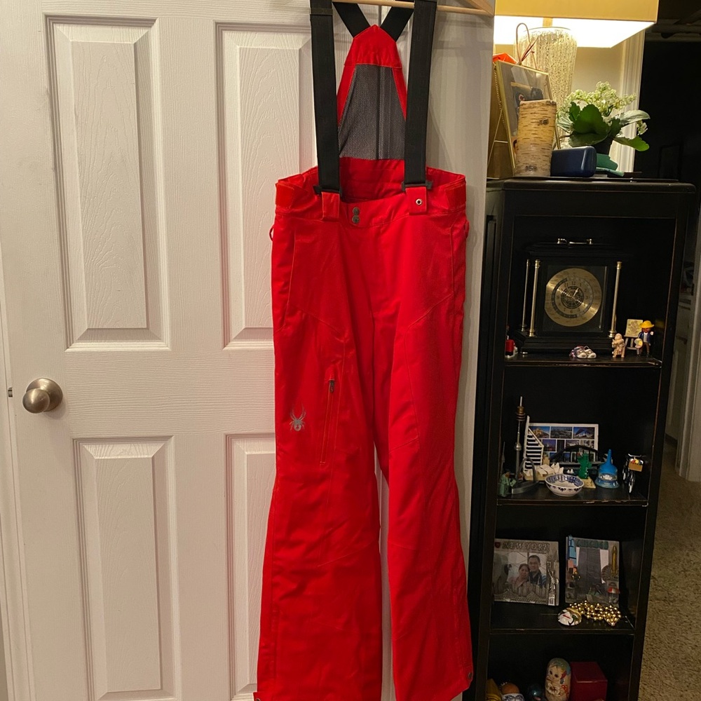Red Ski Pants with Suspenders